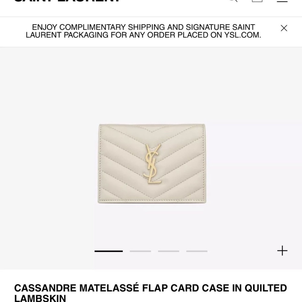 Saint Laurent Cassandre Matelasse Flap card case
